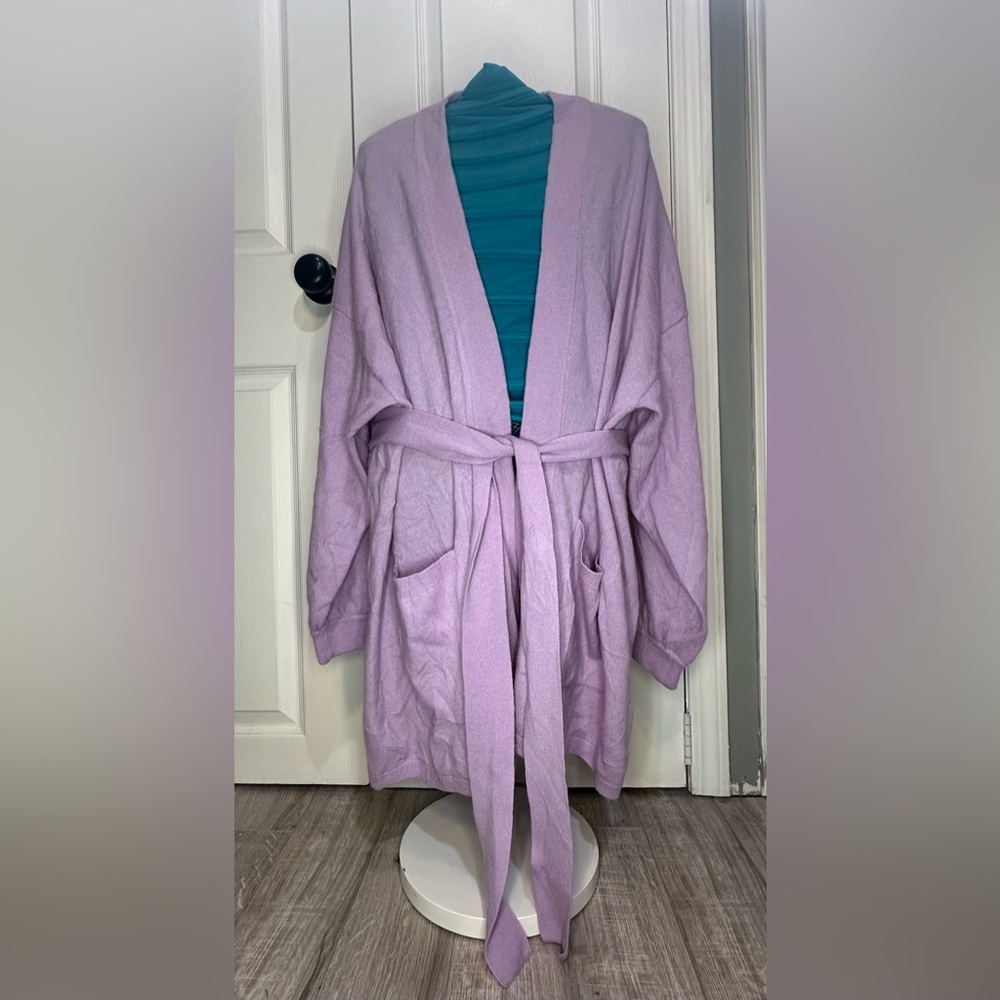 Crush Belted Cashmere Cardigan